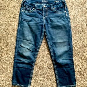 Womens Silver Suki mid rise Capri size 31
